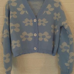 Blue and white size medium sweater